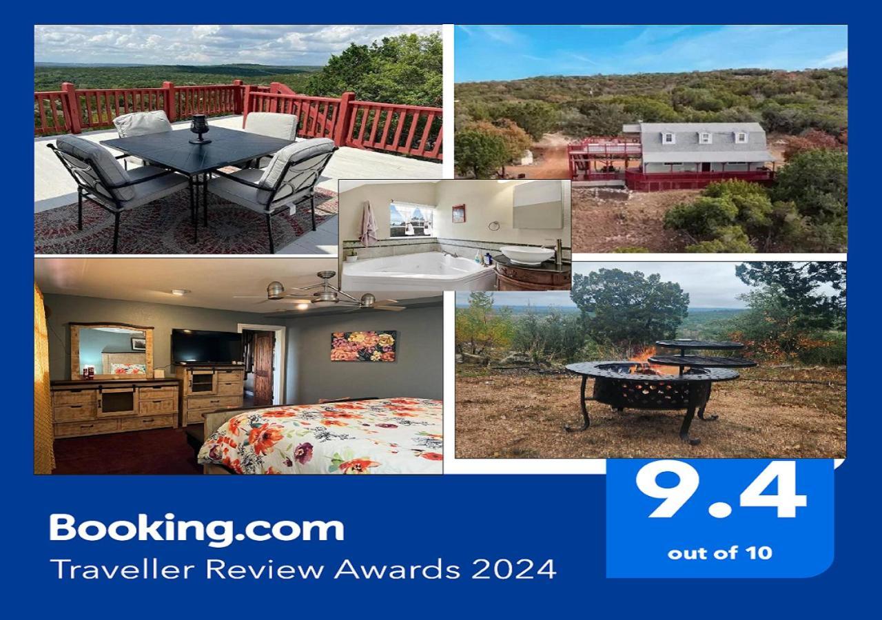 Entire 2Br 2Ba Hilltop View Home Sleeps 8 Pets 4 Acres Jacuzzi Central Ac Kingbeds Free Wifi-Parking Kitchen Washerdryer Starry Terrace Two Sunset Dining Patios Grill Stovetop Oven Fridge Onsitewoodedhiking Wildlife Coveredpatio4Pets & Birds Singing! Marble Falls Eksteriør billede